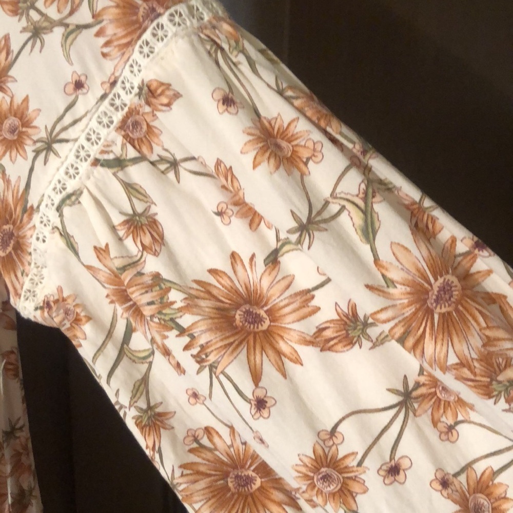 Jaase Caramel Daisy Long Sleeved Maxi Dress L - Final Price - Picture 7 of 12
